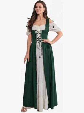 Renaissance Costume Women Medieval Dress Irish Ren Fare L/XL